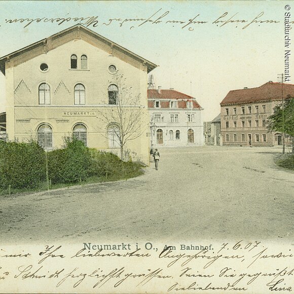 Archivfoto des Neumarkter Bahnhofs