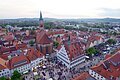 Luftbild der Neumarkter Innenstadt mit Münster St. Johannes, Rathaus und Marktstraße