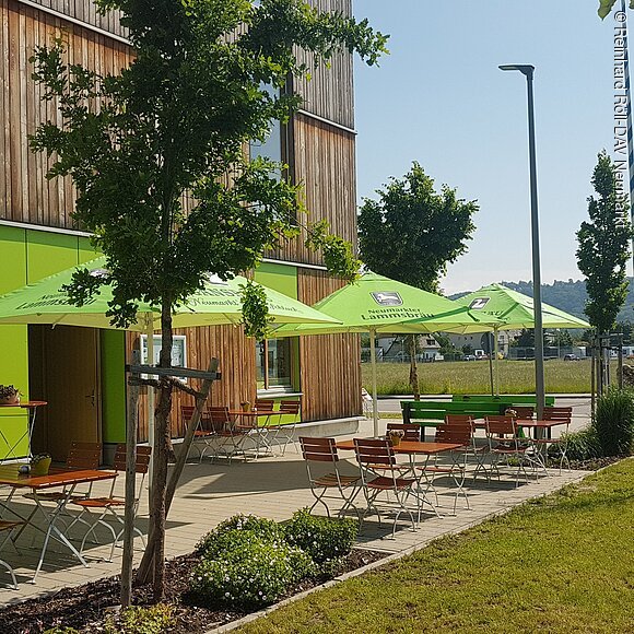 Biergarten im DAV Kletterzentrum Neumarkt