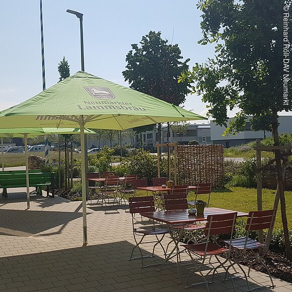 Biergarten im DAV Kletterzentrum Neumarkt