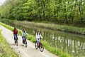Radfahren in Neumarkt in der Oberpfalz, Ludwig Donau Main Kanal Bayern, Deutschland,
