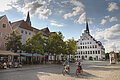 Deutschland, Bayern, Oberpfalz, Neumarkt, Altstadt, Oberer Markt m. Rathaus, Fahrradtour , fahrradfahren,engl. Germany, Bavaria, Upper Palatinate, Neumarkt, old city, Oberer Markt with mayor hall, bike tour, biking