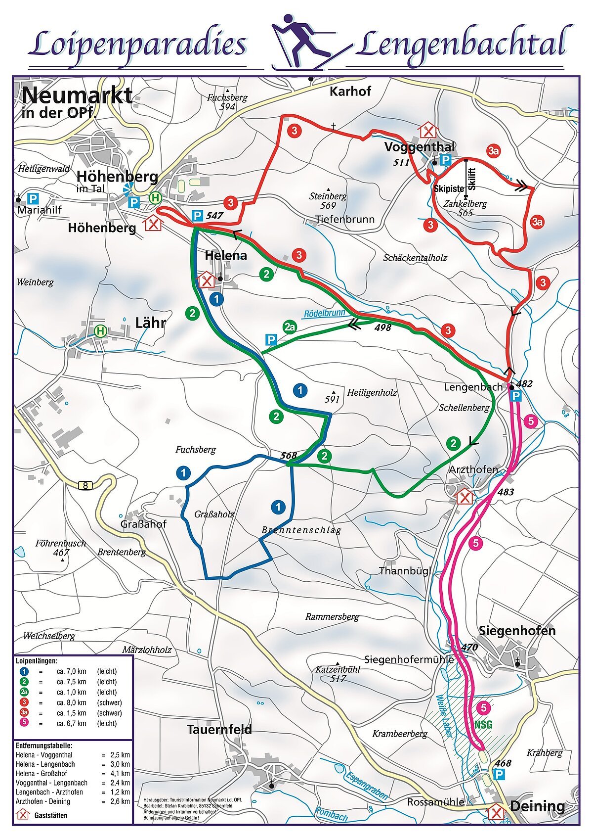 Loipenkarte Lengenbachtal - Neumarkt