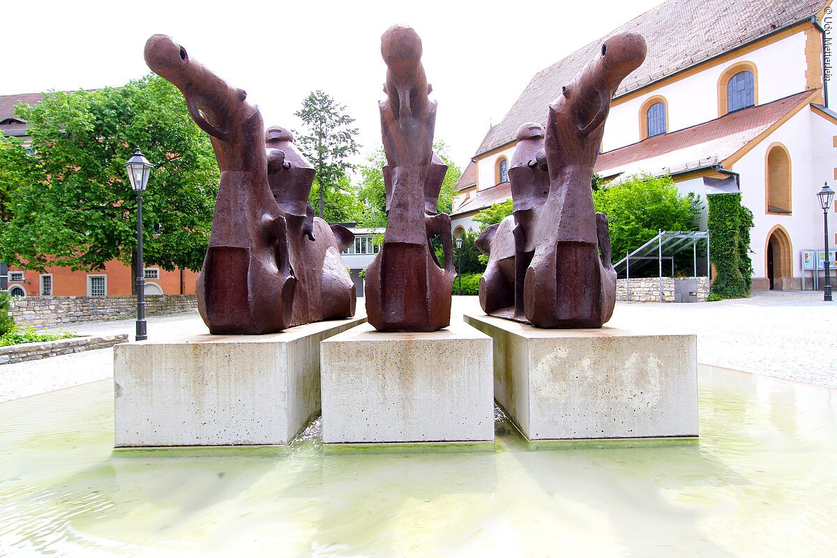 Drei Reiter - Brunnenanlage in Neumarkt